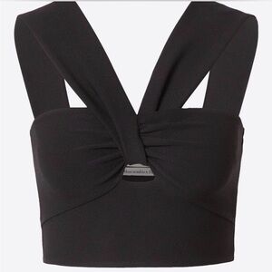 Abercrombie & Fitch Black Twist Front Crop Top
